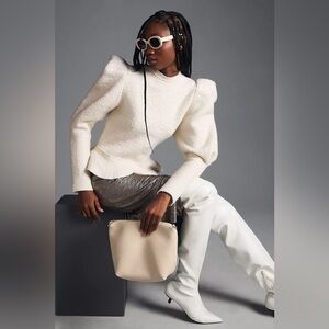 En Saison Camille Puff-Sleeve Sweater